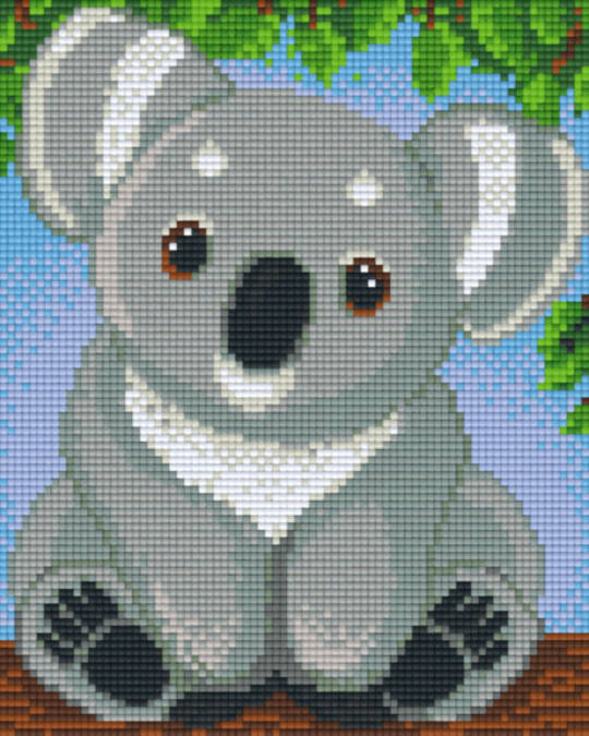 Koala Four [4] Baseplate PixelHobby Mini-mosaic Art Kit